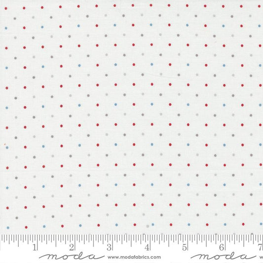 Old Glory Magic Dots Cloud White Lella Boutique Moda Cotton Fabric