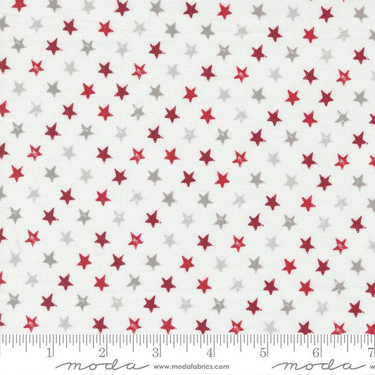 Old Glory Star Spangled Americana Stars Cloud Red Lella Boutique Moda Cotton Fabric