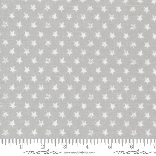 Old Glory Star Spangled Americana Stars Silver Lella Boutique Moda Cotton Fabric