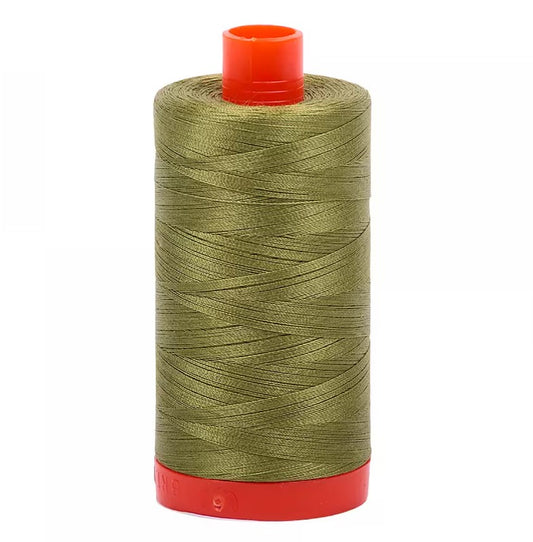 Olive Green Aurifil Cotton Quilting Thread Solid 50wt 1300m 1422yds Aurifil AF-A1050-5016