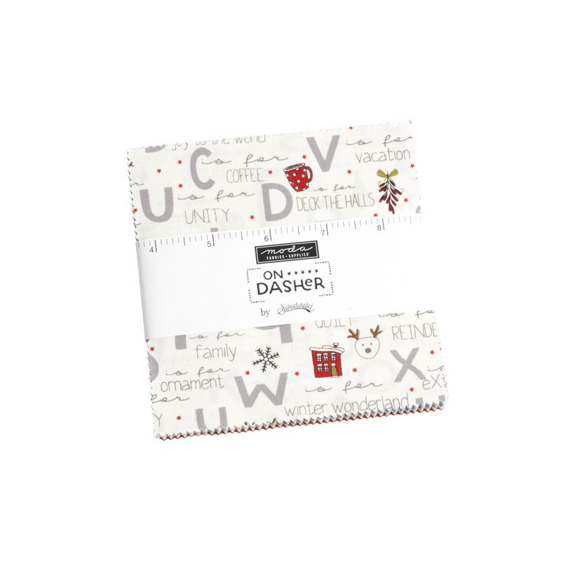 On Dasher 5" Squares Charm Pack Sweetwater Moda Cotton Fabric