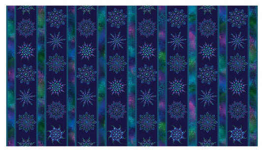 On Dragonfly Wings Stripe Multi Ann Lauer Benartex Cotton Fabric BE-16399P-99
