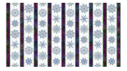 On Dragonfly Wonder On Dragonfly Wings Stripe White Plum Ann Lauer Benartex Cotton Fabric BE-16399P-90