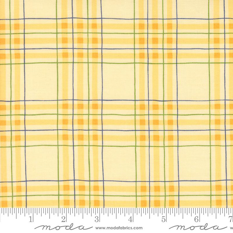 On Lake Time Plaids Daisy Yellow Deb Strain Moda Cotton Fabric MD-56124-16 | US Fabric Shop