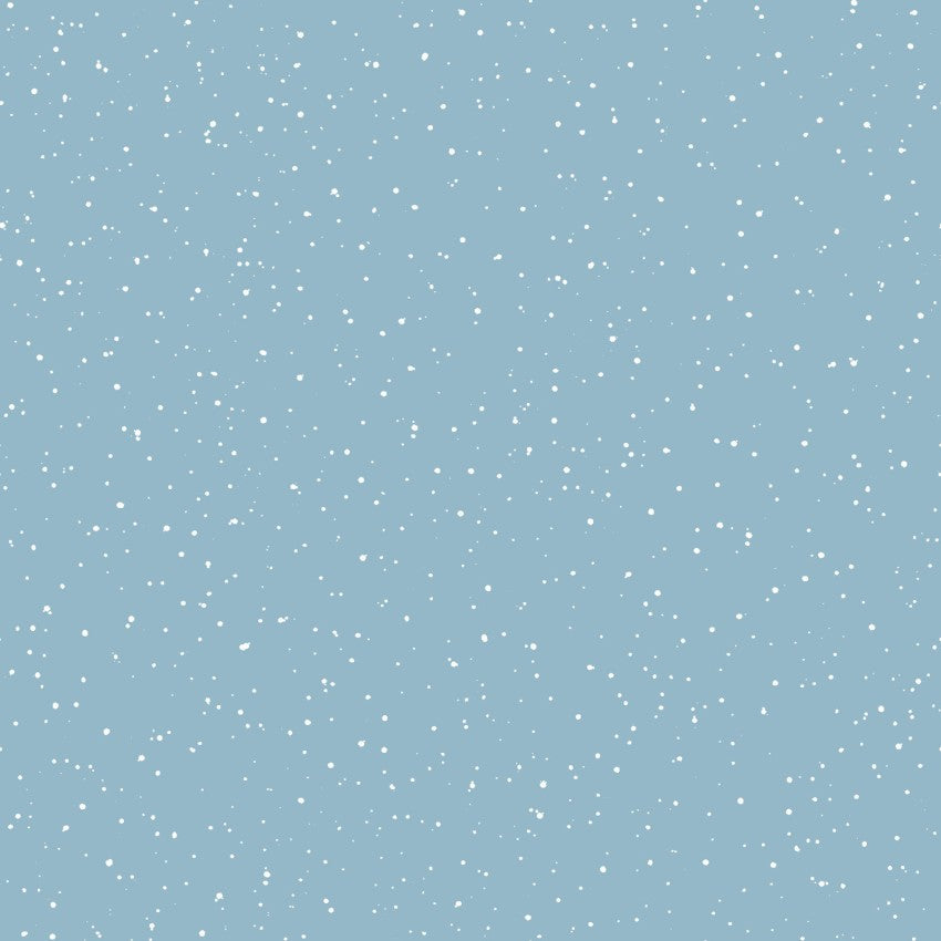 One Snowy Day Snow Dark Blue Hannah Dale Maywood Studio Cotton Fabric