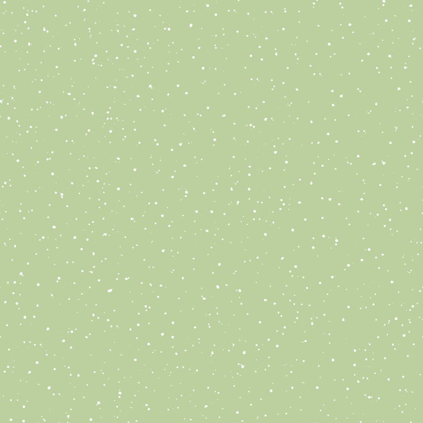 One Snowy Day Snow Green Hannah Dale Maywood Studio Cotton Fabric