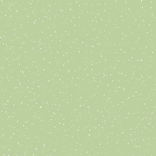 One Snowy Day Snow Green Hannah Dale Maywood Studio Cotton Fabric