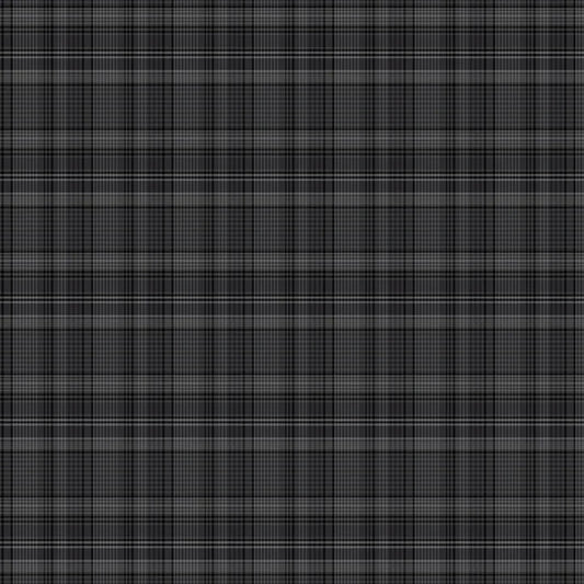 One Sister Yarn Dyes WOVEN Back Porch Plaid Charcoal Black Grey Janet Rae Nesbitt Henry Glass Cotton WOVEN Fabric HG-3380Y-98
