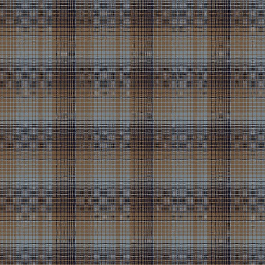 One Sister Yarn Dyes WOVEN Ombre Plaid Blue Brown Janet Rae Nesbitt Henry Glass Cotton WOVEN Fabric HG-3385Y-73