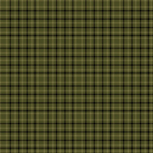 One Sister Yarn Dyes WOVEN Window Pane Plaid Green Janet Rae Nesbitt Henry Glass Cotton WOVEN Fabric HG-3387Y-66