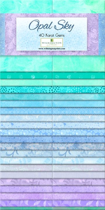 Opal Sky 2.5" Strips Karat Gems Wilmington Prints Cotton Fabric