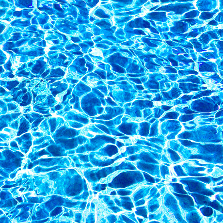 Open Air Pool Water Ultra Blue Quilting Treasures Cotton Fabric