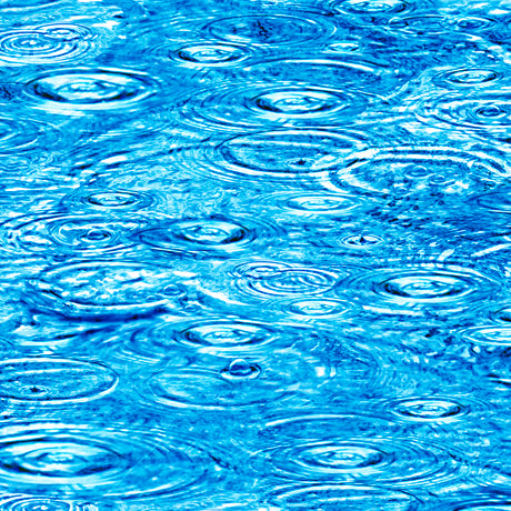 Open Air Raindrops Water Blue Quilting Treasures Cotton Fabric