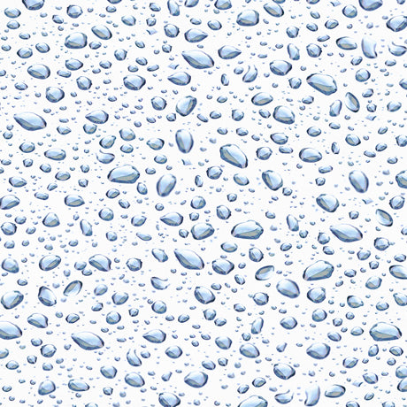 Open Air Waterdrops White Blue Quilting Treasures Cotton Fabric