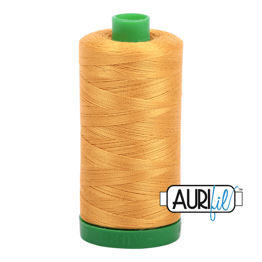 Orange Mustard Yellow 40 wt 1094 yd Large Spool Aurifil Cotton Quilting Thread AF-MK40SC6-2140
