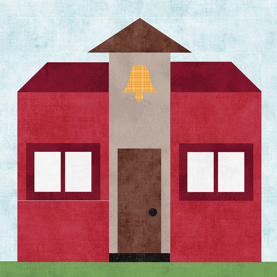 2026 Our Town Kit of the Month Club-April Schoolhouse Riley Blake Designs RB-KTOT-47085