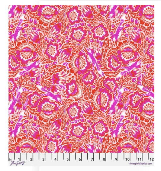 Out Foxed Glimmer Tiny Beasts Tula Pink Free Spirit Cotton Fabric