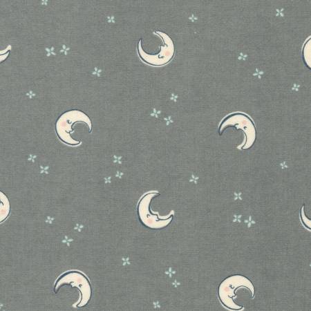 Over the Moon Moons Shadow Gray Studio Rk Robert Kaufman Fabric FLANNEL Fabric