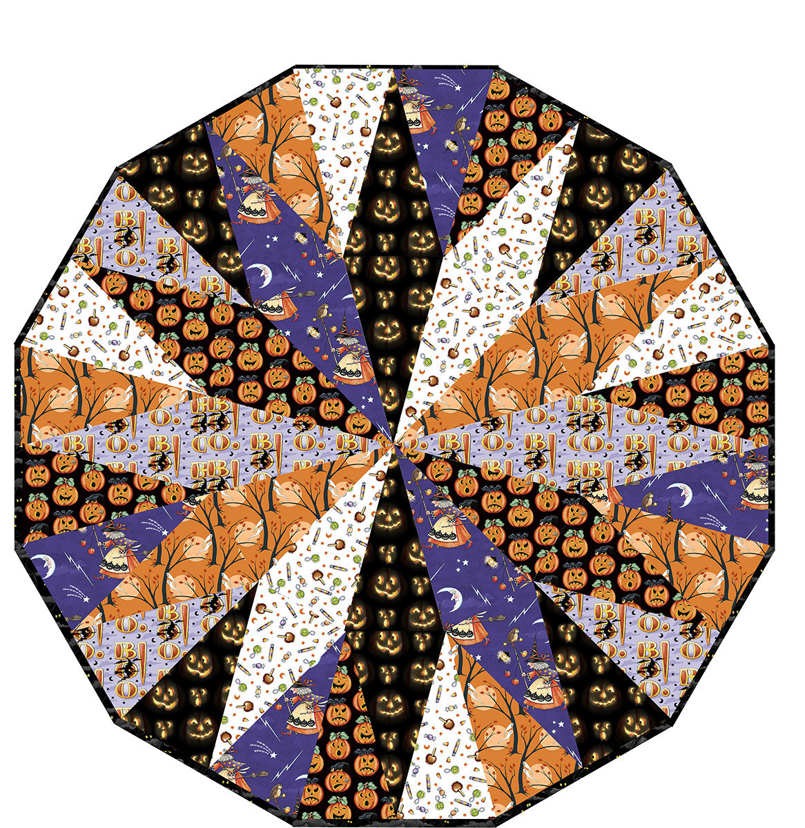 Project - Over Under Table Topper or Tree Skirt Moonlit Mischief Mary Engelbreit Free Spirit