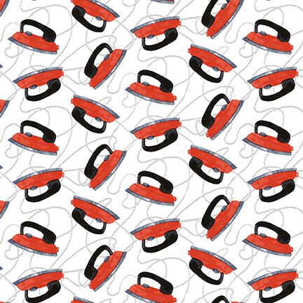 Just Sew Happy Tossed Iron Multi Jane Alison Henry Glass Cotton Fabric | US Fabric Shop