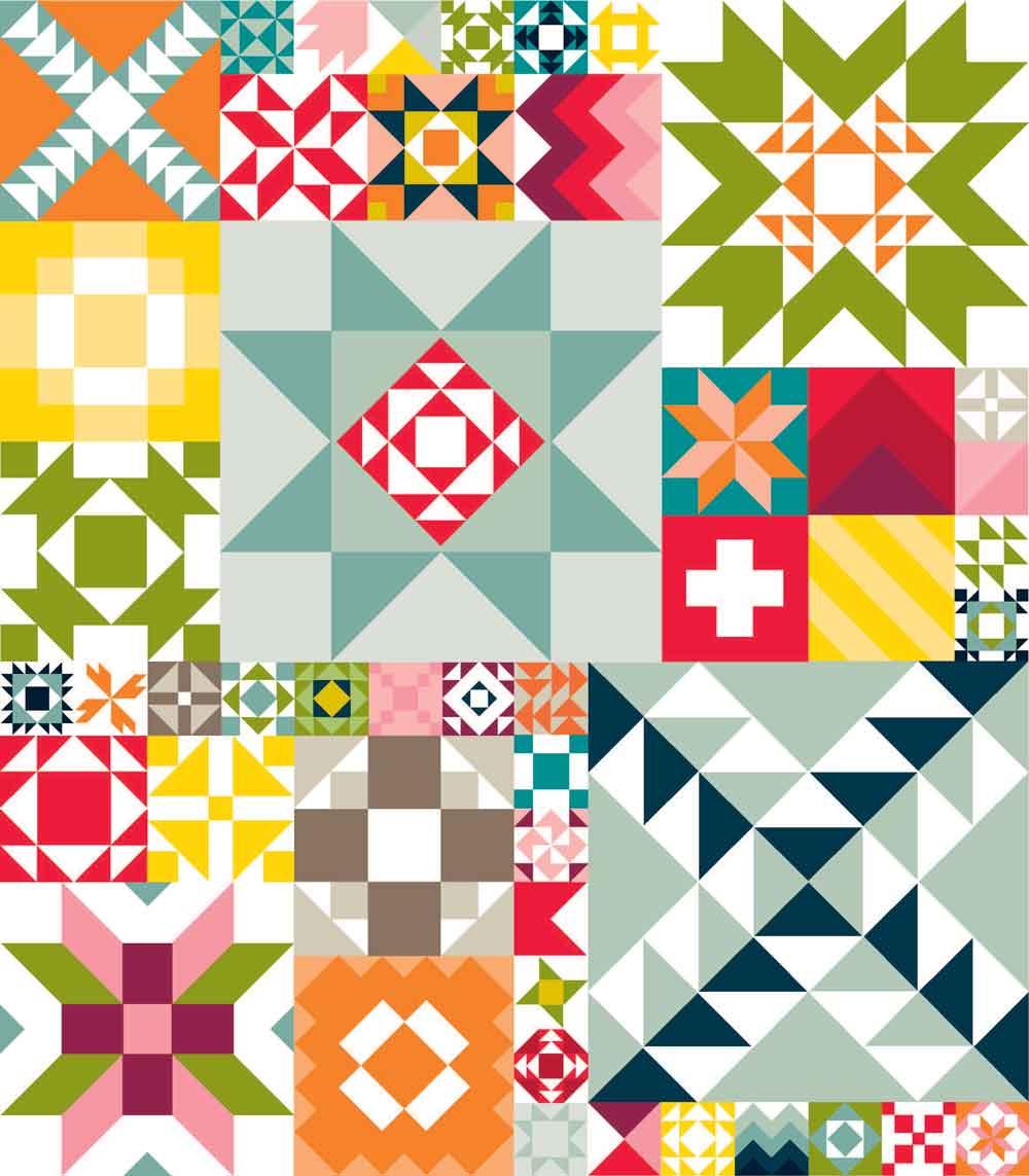 Modern Building Blocks Project Quilt Pattern Moda MD-PS9900