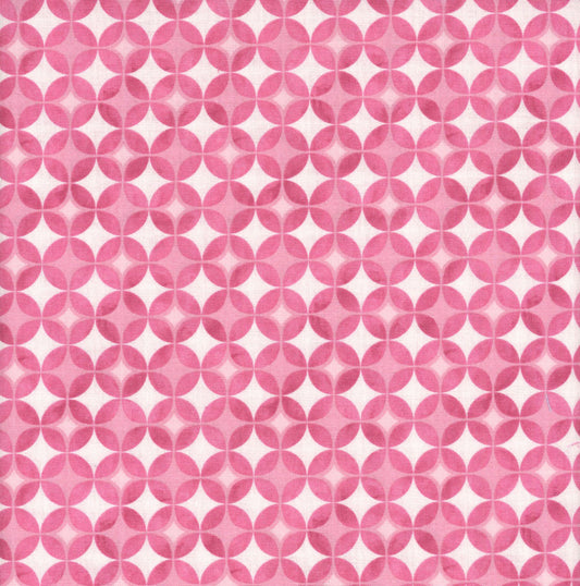 Painted Petals Geo Circles Pink Lila Tueller Riley Blake Designs Cotton Fabric RB-C17593-PINK