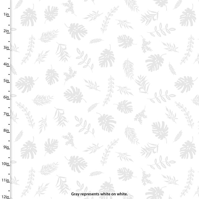 Painted Soul White White Flowers 3 Wishes Cotton Fabric