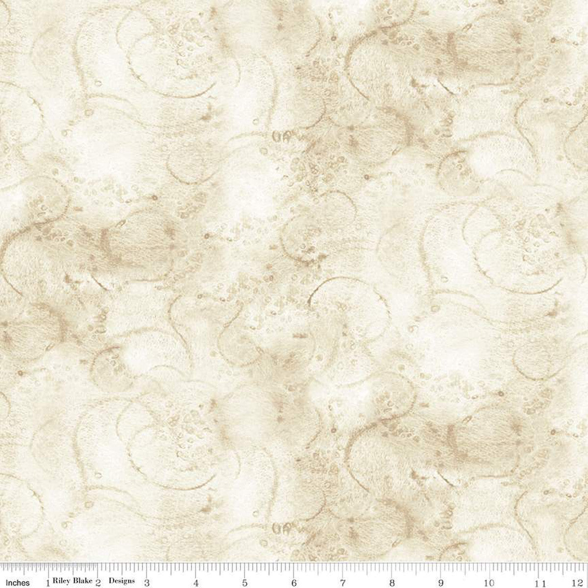 Painter's Watercolor Swirl Texture Parchment Beige J.Wecker Frisch Riley Blake Cotton Fabric