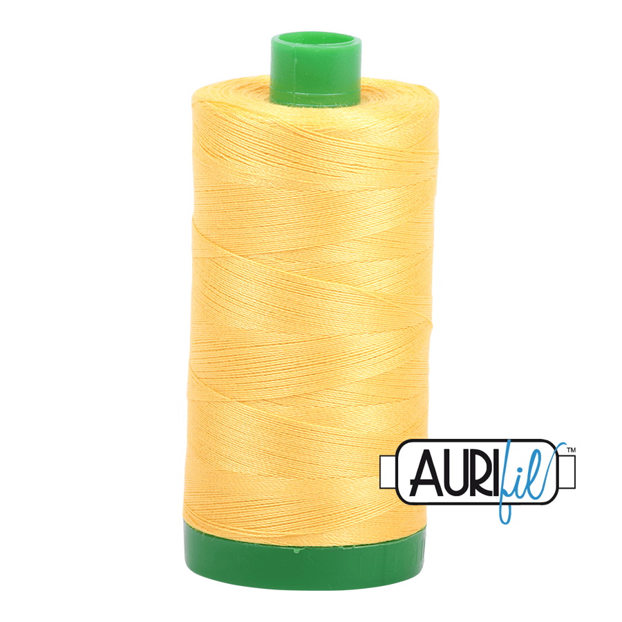 Pale Yellow 40 wt 1094 yd Large Spool Aurifil  Cotton Quilting Thread AF-MK40SC6-1135