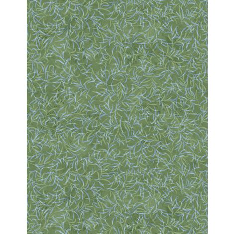 Paradise Bay Sea Vines Green Lola Molina Wilmington Prints Fabrics Cotton Fabric