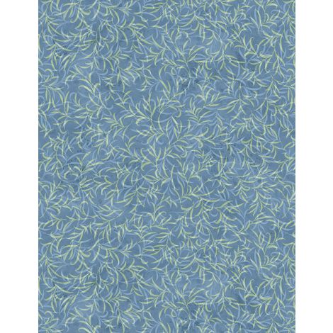 Paradise Bay Sea Vines Light Blue  Lola Molina Wilmington Prints Fabrics Cotton  Fabric