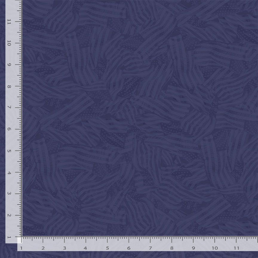 Path To Freedom Wavy Tonal Flags Indigo The Combat Quilter Timeless Treasures Cotton Fabric TT-CQ-CD3920-INDIGO