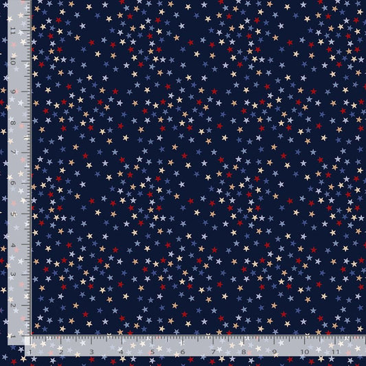 Path to Freedom 108" Wide Back Stars Admiral Navy Blue The Combat Quilter Timeless Treasures Cotton Fabric TT-XCQ-CD3917-ADMIRAL