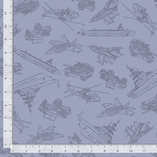 Path to Freedom Military Convoy Blue Combat Quilters Timeless Treasures Cotton Fabric TT-CQ-CD3918-BLUE