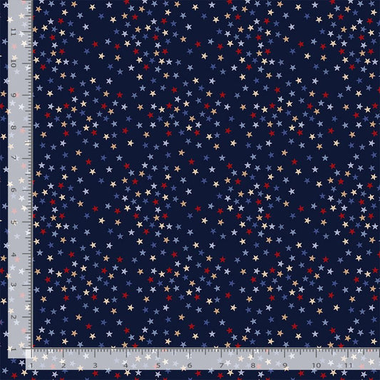 Path to Freedom Stars Admiral Navy Blue The Combat Quilter Timeless Treasures Cotton Fabric TT-CQ-CD3917-ADMIRAL