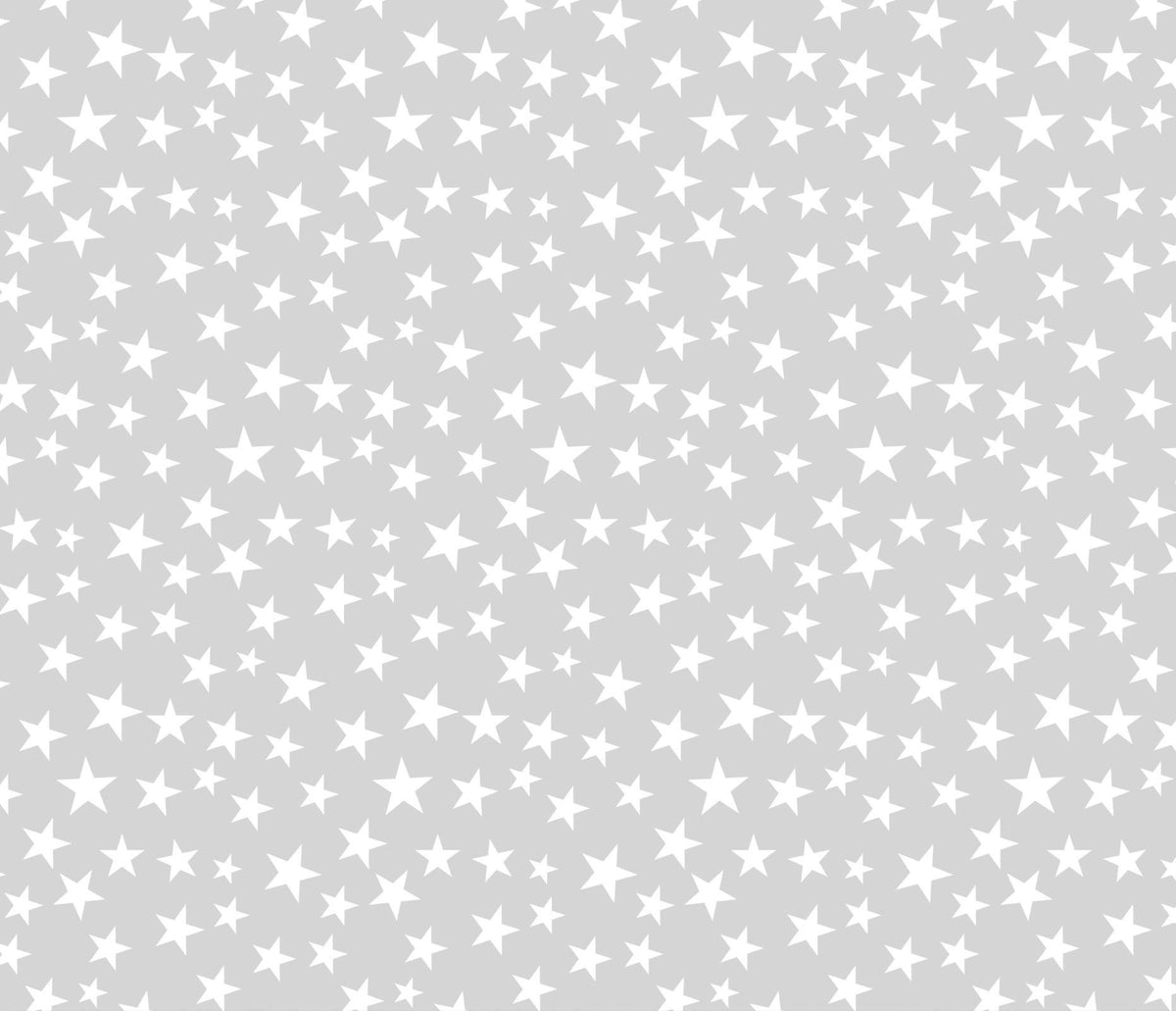 Patriotic Stars Ditsy White Stars Grey David Textiles Cotton Fabric DT-DX-9264-6C-7 White Grey
