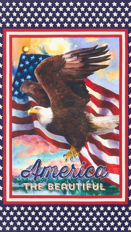 Patriots America the Beautiful Panel 23" Americana Geoff Allen Robert Kaufman Cotton Fabric RK-AGA-16929-202