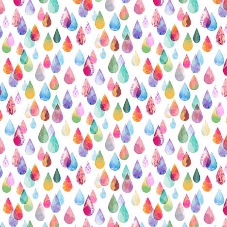 Paws in the Rain Rain Shower Multi Michael Miller Cotton Fabric MM-DDC12401-MULT-D | US Fabric Shop