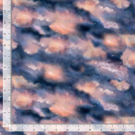 Peace and Harmony Sunset Sky Night Blue Dona Gelsinger Timeless Treasures Cotton Fabric TT-DONA-CD4186-NIGHT