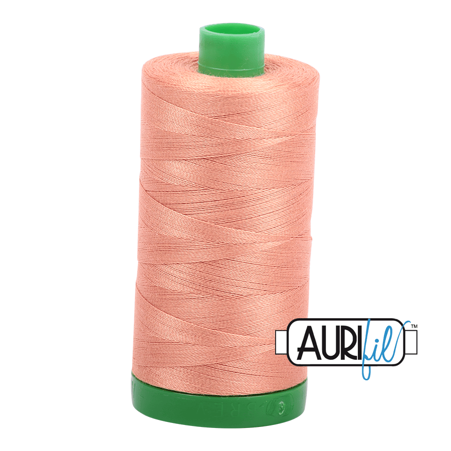 Peach 40 wt 1094 yd Large Spool Aurifil Cotton Quilting Thread AF-MK40SC6-2215
