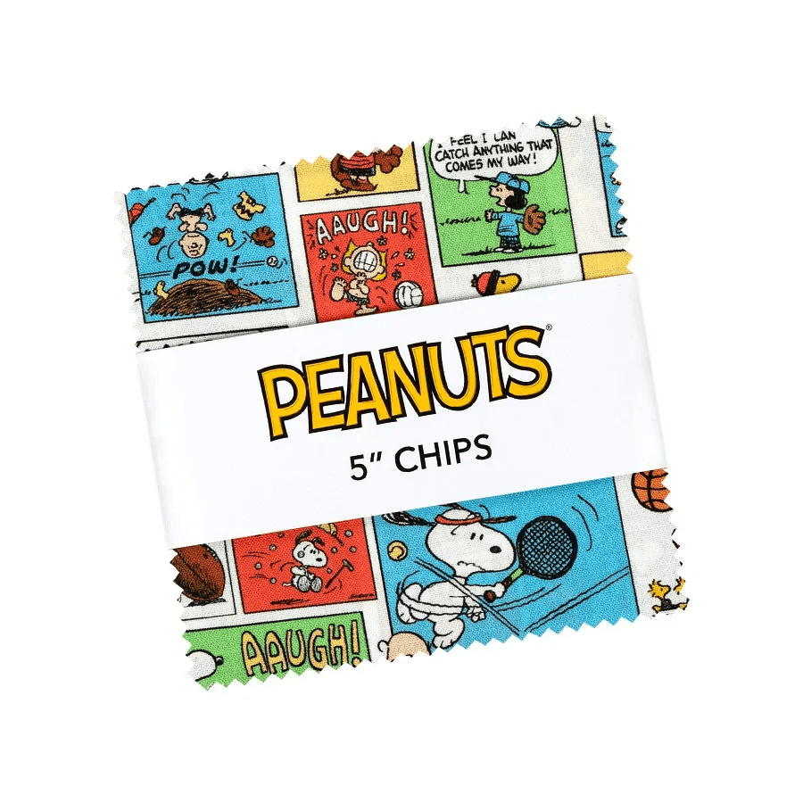 Peanuts 5" Squares 42 pcs Chips Charm Pack Licensed Northcott Fabrics Cotton Fabric NC-CPEANUTS42-10 | US Fabric Shop