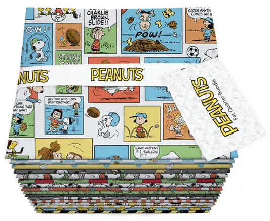 Peanuts Fat Quarter Bundle 18"x 21" 16pcs Licensed Northcott Fabrics Cotton Fabric NC-FQPEANUTS16-10