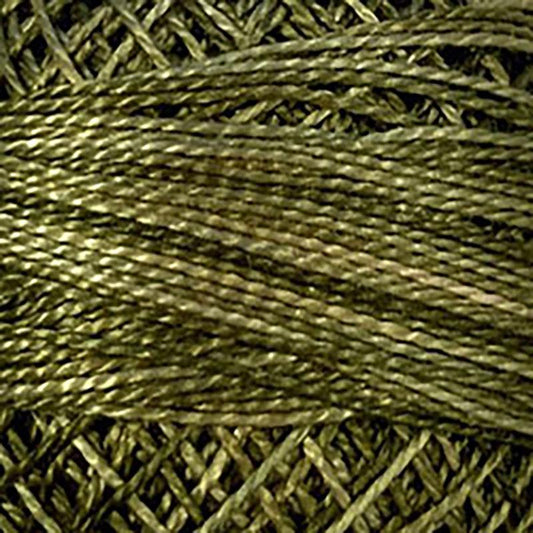 Pearl Cotton Variegated 12wt Thread Green Olive Valdani VL-PC12-O519
