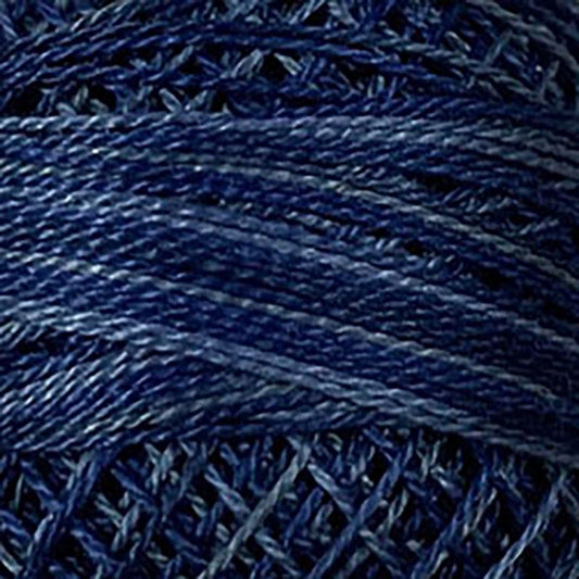 Pearl Cotton Variegated 12wt Thread Withered Blue Valdani VL-PC12-P7