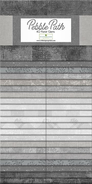 Pebble Path Gray 2.5" Strips Roll Karat Gems 40pcs Wilmington Prints Cotton Fabric WP-842-179-842 | US Fabric Shop