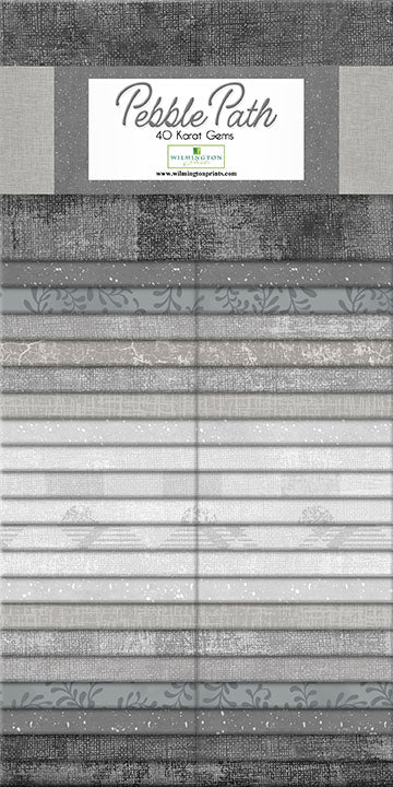 Pebble Path Gray 2.5" Strips Roll Karat Gems 40pcs Wilmington Prints Cotton Fabric WP-842-179-842