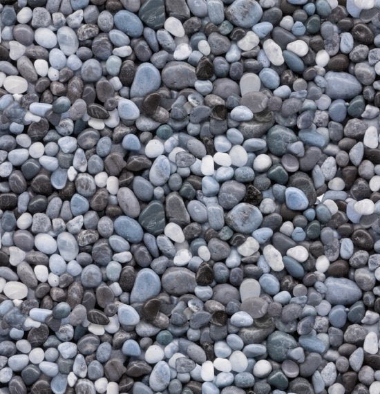 Landscape Medley Pebbles Blue Small Rocks Elizabeth's Studio Cotton Fabric