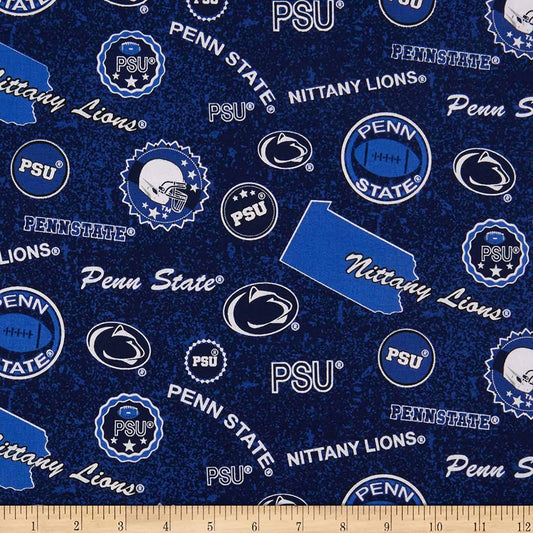 Penn State Nittany Lions NCAA Home State Cotton Fabric