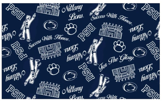 Pennsylvania State Nittany Lions NCAA College Mini Stadium Logo Sykel Enterprises Cotton Fabric PS-1389
