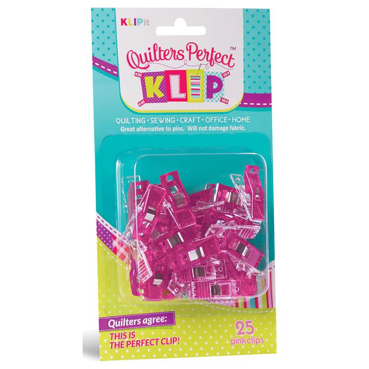 Quilters Perfect Klip 25ct Pink KlipIt